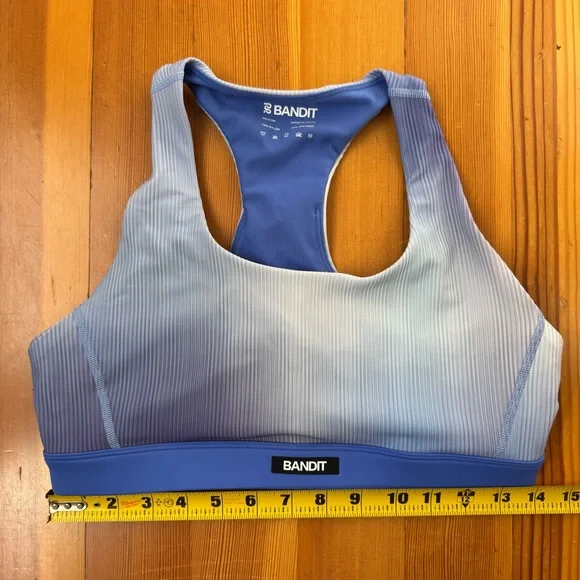 BANDIT RUNNING Cadence Scoop Neck Run Bra Deep Peri Blue Gradient Medium - Picture 6 of 8
